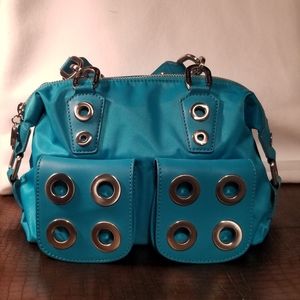 GIANNI BINI TEAL SMALL HANDBAG